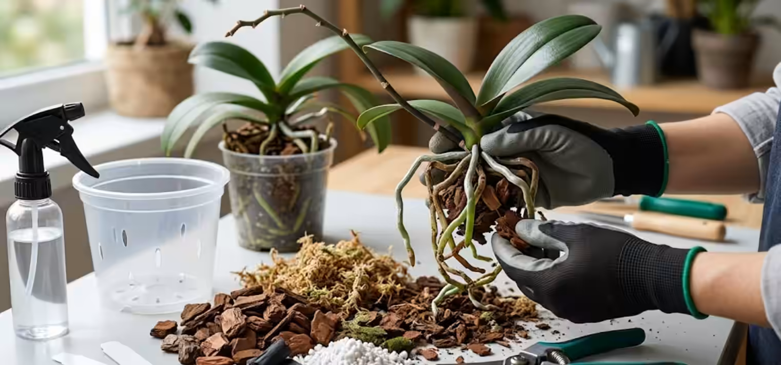 Thay chậu & thay giá thể lan Hồ Điệp: khi nào cần, cách làm đúng từng bước